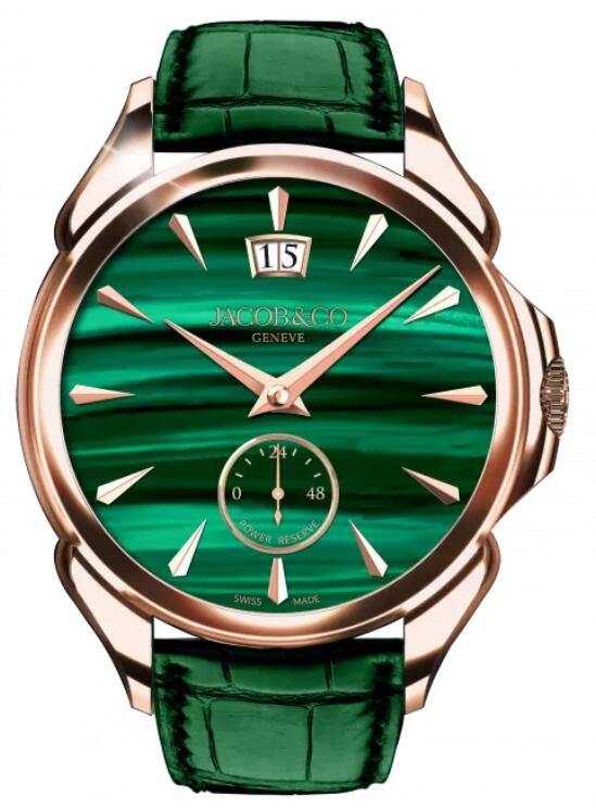 Jacob & Co. PALATIAL CLASSIC MANUAL BIG DATE - ROSE GOLD (MALACHITE) Watch Replica PC400.40.AA.AA.ABALA Jacob and Co Watch Price